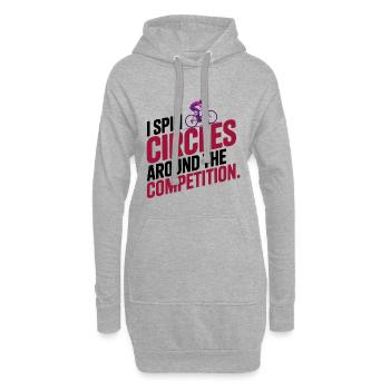 Cyclisme artistique Je tourne en rond autour de la compétition - Sweat-shirt à capuche long Femme - gris chiné - Devant