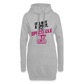 Künstlerisches Radfahren ist langweilig professionell - Hoodie-Kleid - Grau meliert - Vorne