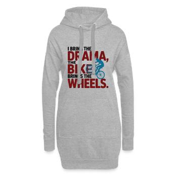 Künstlerisches Radfahren Ich bringe Drama Bike Wheels Pro - Hoodie-Kleid - Grau meliert - Vorne