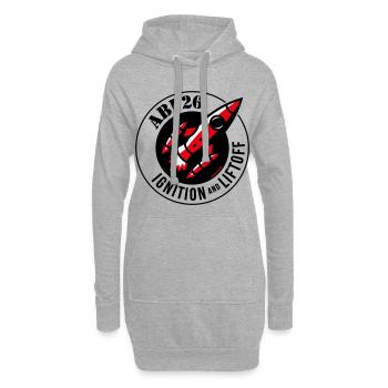 Abi 26 Ignition And Liftoff (Abitur 2026 / POS3C) - Hoodie-Kleid - Grau meliert - Vorne