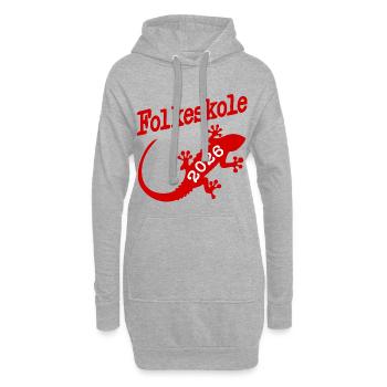 École primaire 2026 - Sweat-shirt à capuche long Femme - gris chiné - Devant