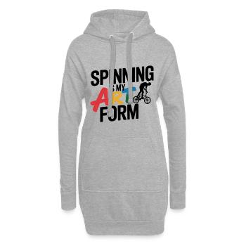 Art artistique du cyclisme - Sweat-shirt à capuche long Femme - gris chiné - Devant