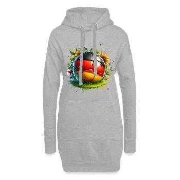 Deutschland Fussball Ball Landschaft - Hoodie-Kleid - Grau meliert - Vorne