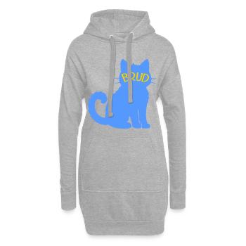 Katzenliebende Braut 2026 - Hoodie-Kleid - Grau meliert - Vorne