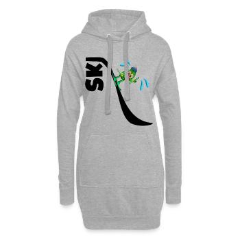 Kinder Skigurken - Hoodie-Kleid - Grau meliert - Vorne