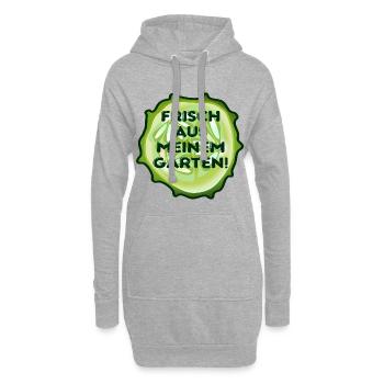 Hobby Garten Gemüse - Hoodie-Kleid - Grau meliert - Vorne