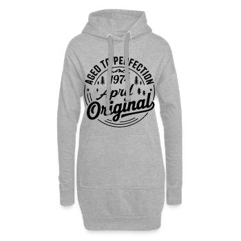 April 1974 – Legende der Gipfel und Berge - Hoodie-Kleid - Grau meliert - Vorne