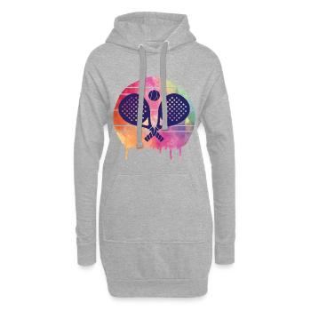 Padel Sport - Hoodie-Kleid - Grau meliert - Vorne