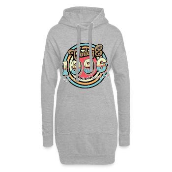 30e anniversaire du millésime 1996 - Sweat-shirt à capuche long Femme - gris chiné - Devant