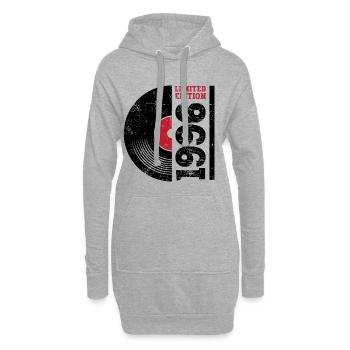 Millésime 1996 - Sweat-shirt à capuche long Femme - gris chiné - Devant