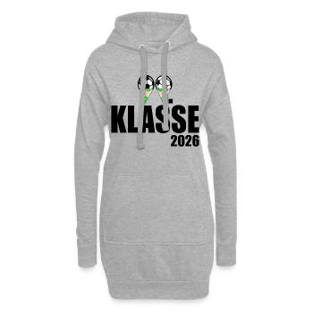 Fußball 2. Klasse 2026 - Hoodie-Kleid - Grau meliert - Vorne