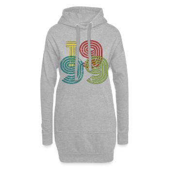 Millésime 1999 - Sweat-shirt à capuche long Femme - gris chiné - Devant