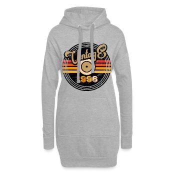 30e anniversaire du millésime 1996 - Sweat-shirt à capuche long Femme - gris chiné - Devant