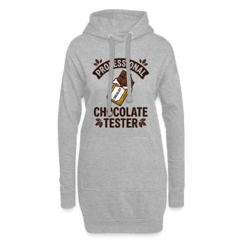 Barre de chocolat Cuisson de barres chocolatées - Sweat-shirt à capuche long Femme - gris chiné - Devant