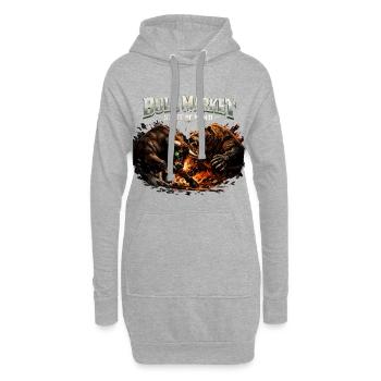 Bull Market State of Mind – Bulle vs. Bär Design - Sweat-shirt à capuche long Femme - gris chiné - Devant