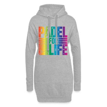 Padel for life - Hoodie-Kleid - Grau meliert - Vorne