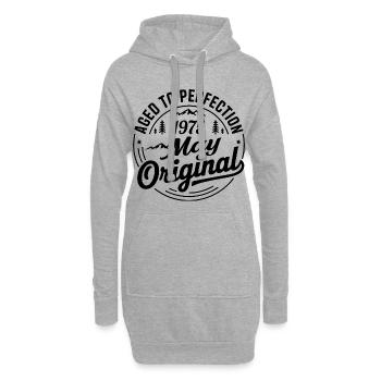 mai 1975 – Légende des sommets et montagnes - Sweat-shirt à capuche long Femme - gris chiné - Devant