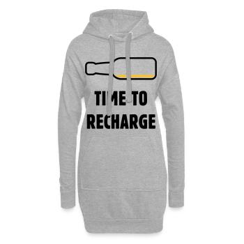 Temps de recharger (Bière / Bière / Pourriture 2C) - Sweat-shirt à capuche long Femme - gris chiné - Devant