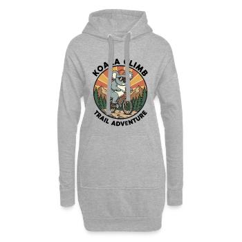 Koala_Climb_Trail_Adventure_VTT - Hoodie-Kleid - Grau meliert - Vorne