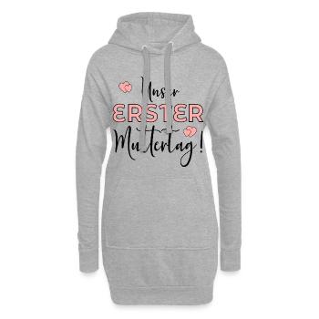 ERSTER MUTTERTAG BABY MAMA - Hoodie-Kleid - Grau meliert - Vorne