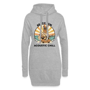 Llama Beach Bum Akustik-Chill-Gitarre - Hoodie-Kleid - Grau meliert - Vorne
