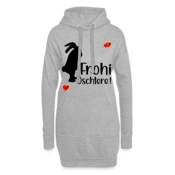 FROHE OSTERN SCHWEIZ - Hoodie-Kleid - Grau meliert - Vorne