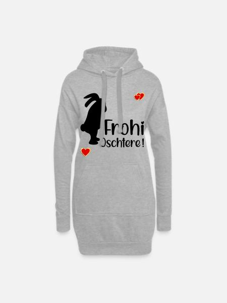 FROHE OSTERN SCHWEIZ - Hoodie-Kleid - Grau meliert