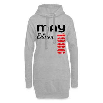 41st Birthday May 1986 - Hoodie-Kleid - Grau meliert - Vorne
