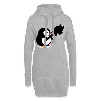 Enfants de la monture à cheval Penguin - Sweat-shirt à capuche long Femme - gris chiné - Devant