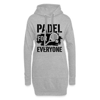 Padel for Everyone Sport Community Lifestyle - Hoodie Dress - heather grey - Front
