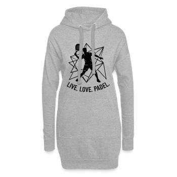 Vie Amour Padel Sport Mode de vie Mode de vie - Sweat-shirt à capuche long Femme - gris chiné - Devant