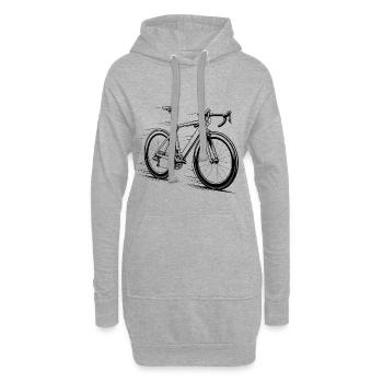 Aero Racer – Speed Line Road Rennrad Bike - Sweat-shirt à capuche long Femme - gris chiné - Devant
