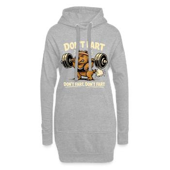 Capybara de la salle de sport drôle - Ne pète pas - Haltérophilie - Sweat-shirt à capuche long Femme - gris chiné - Devant