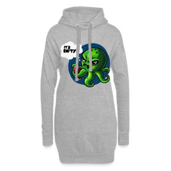 Grumpy Kraken - Hoodie-Kleid - Grau meliert - Vorne