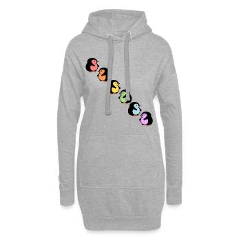 Inklusion Vielfalt Pinguine - Hoodie-Kleid - Grau meliert - Vorne