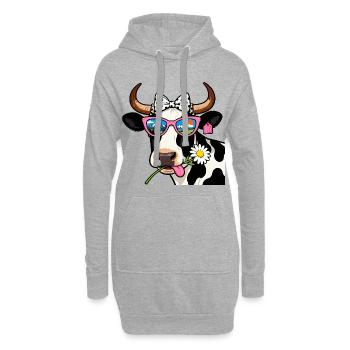 Kuhnatur-Goggles-Berge - Hoodie-Kleid - Grau meliert - Vorne