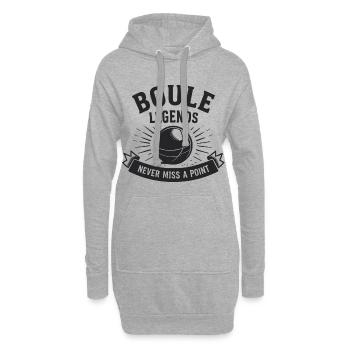 Boule Legends Never Miss A Point Petanque Sport - Hoodie-Kleid - Grau meliert - Vorne