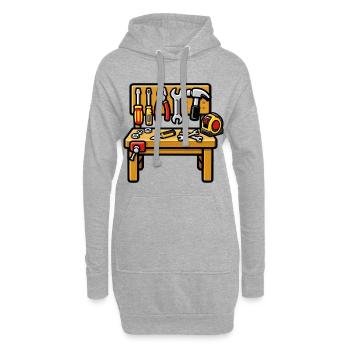 DIY-Werkstatt Werkbank - Hoodie-Kleid - Grau meliert - Vorne
