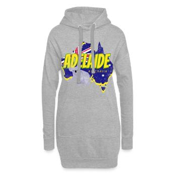 Adelaide Australien Retro Koala und Fahne Souvenir - Hoodie-Kleid - Grau meliert - Vorne