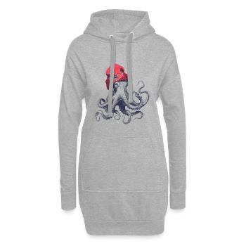Pillepalle Oktopus - Hoodie-Kleid - Grau meliert - Vorne