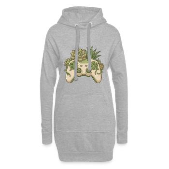 Manette Succulent - Collant de jeu mignon - Sweat-shirt à capuche long Femme - gris chiné - Devant