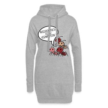 Abschiedsgeschenk Team Ameise - Hoodie-Kleid - Grau meliert - Vorne