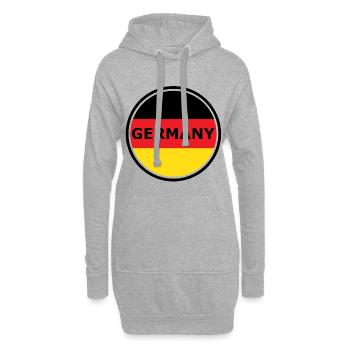 Germany Flag Halbkreis Grafik - Hoodie-Kleid - Grau meliert - Vorne