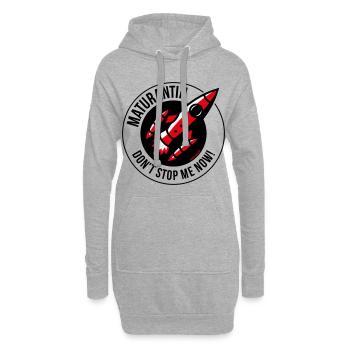 Maturantin (Matura / POS 3C) - Hoodie-Kleid - Grau meliert - Vorne