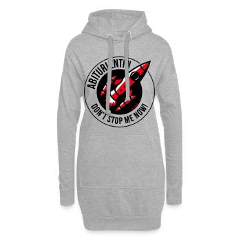 Abiturientin – Don’t Stop Me Now! (Abitur POS 3C) - Hoodie-Kleid - Grau meliert - Vorne