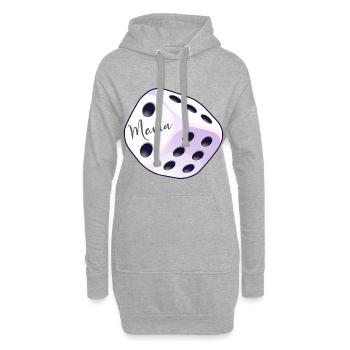 Maman de la Joueuse de Société de Dés - Sweat-shirt à capuche long Femme - gris chiné - Devant