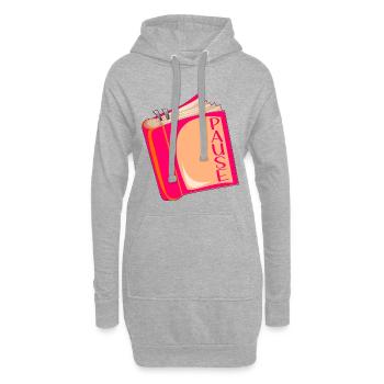 Buch Lesen Pause - Hoodie-Kleid - Grau meliert - Vorne