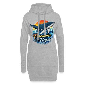 Freedom for Hope - Wal Sundowner - Hoodie-Kleid - Grau meliert - Vorne