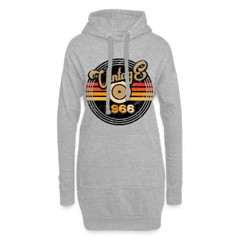 Vintage 1966 - Hoodie-Kleid - Grau meliert - Vorne