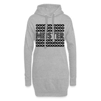 Meisterabschluss Meister Ketten - Hoodie-Kleid - Grau meliert - Vorne